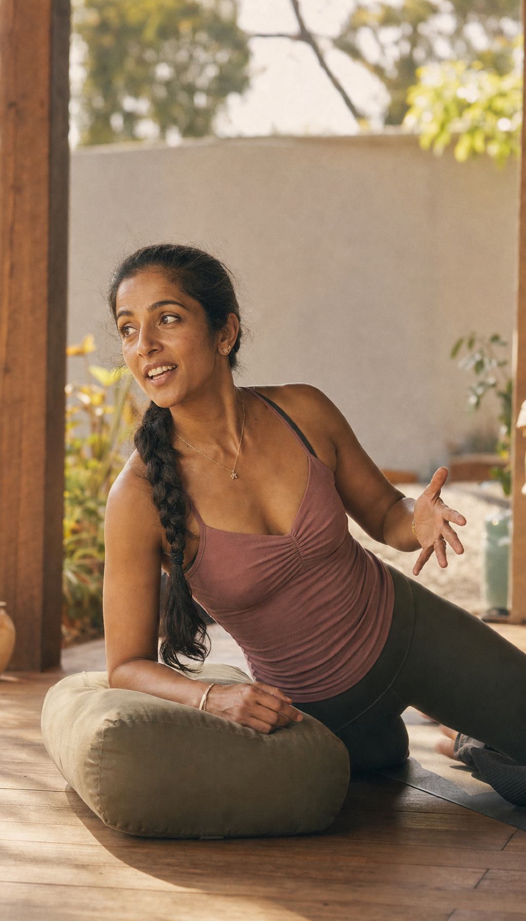 Priya Sharma, Encinitas lead and prenatal specialist, in the studio with natural light